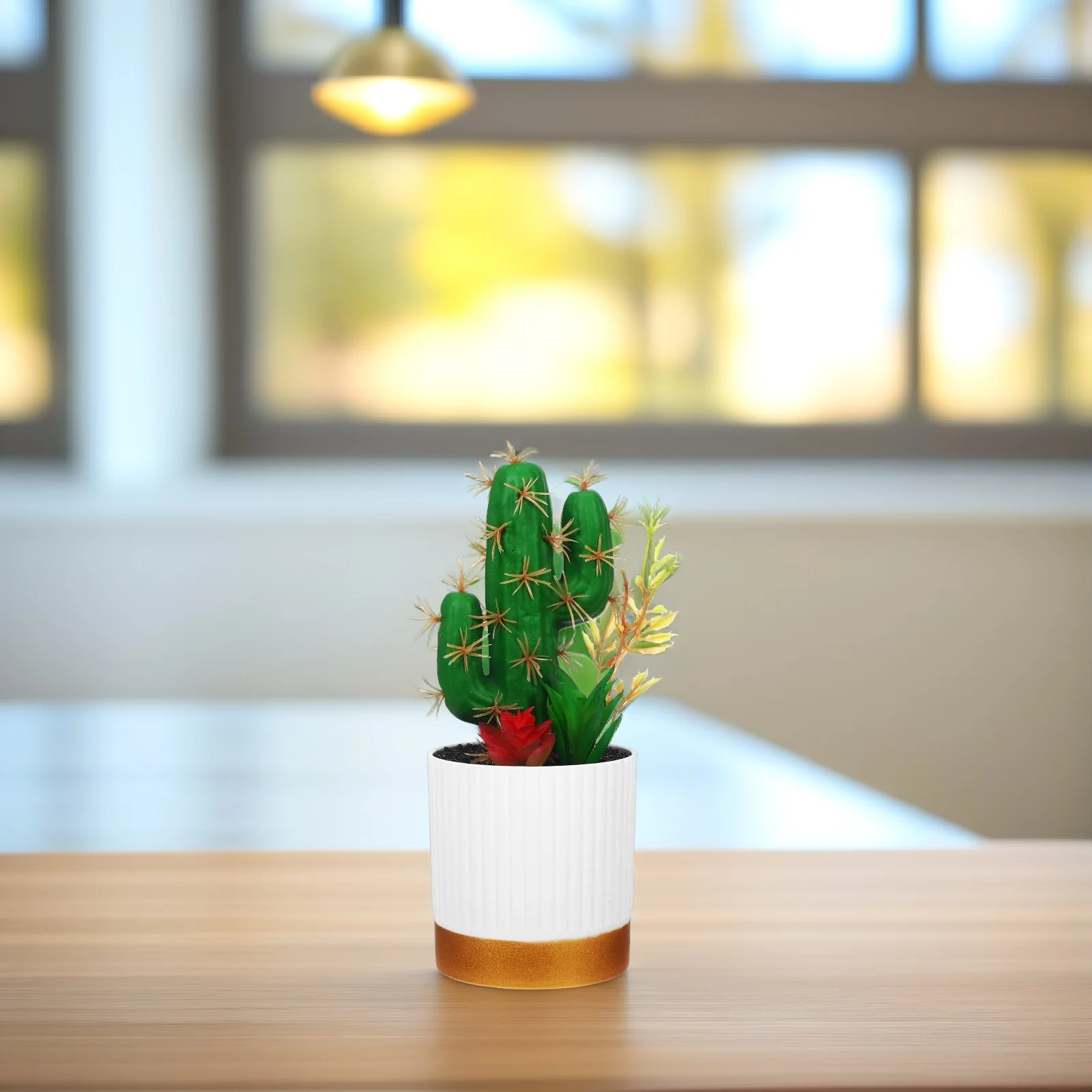 

Plants Fake Succulent Potted Artificial Cactus Statue Cacti Adorable Decorative Bonsai Succulents