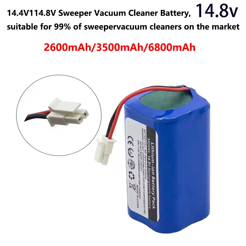 Batterie Li-Ion 4S1P 14.4V 6800mAh18650 Pour Robot De Balayage Polaris PVCR 6800 Imou Bagotte BG800 KyvolE31 Coredy R750