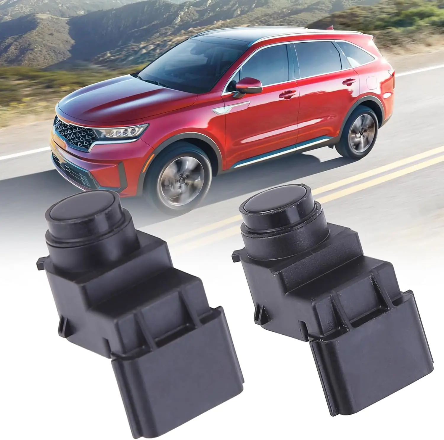 2PCS NEW Car Reverse Aid Sensors PDC Parking Assist Sensor For Kia Sorento 2021-2023 Hyundai Santa Fe 2021-2024 Genesis GV70 2022-2024 99310-S1700 99310-S1900 99310-P2000 Car Accessories