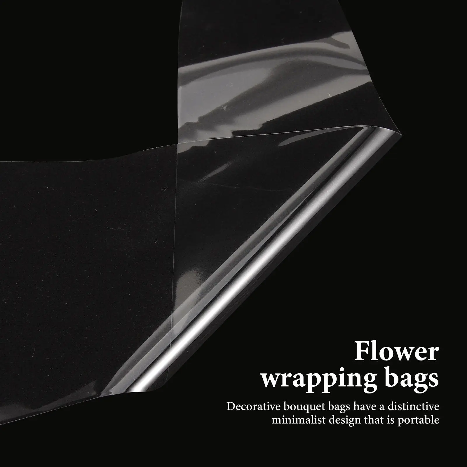100Pcs Decorative Wrapping Sleeves Floral Bouquet Bags Elegant Simple Design for Valentine's Day Anniversary Birthday Ceremony