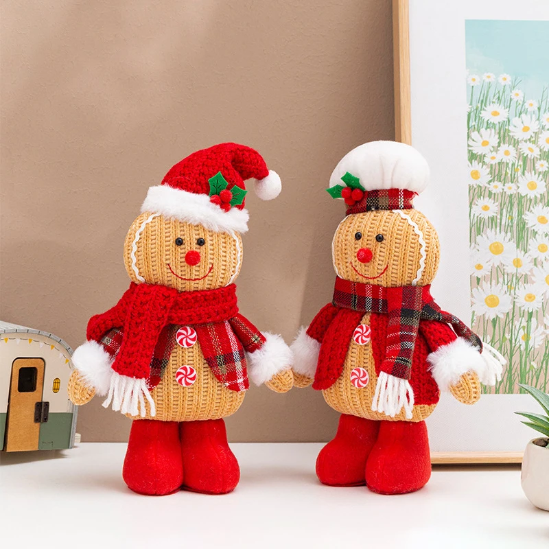 Christmas Gingerbread Man Doll Creative Doll Ornaments Xmas Party Decorations Scene Decoration Hotel Mall Props