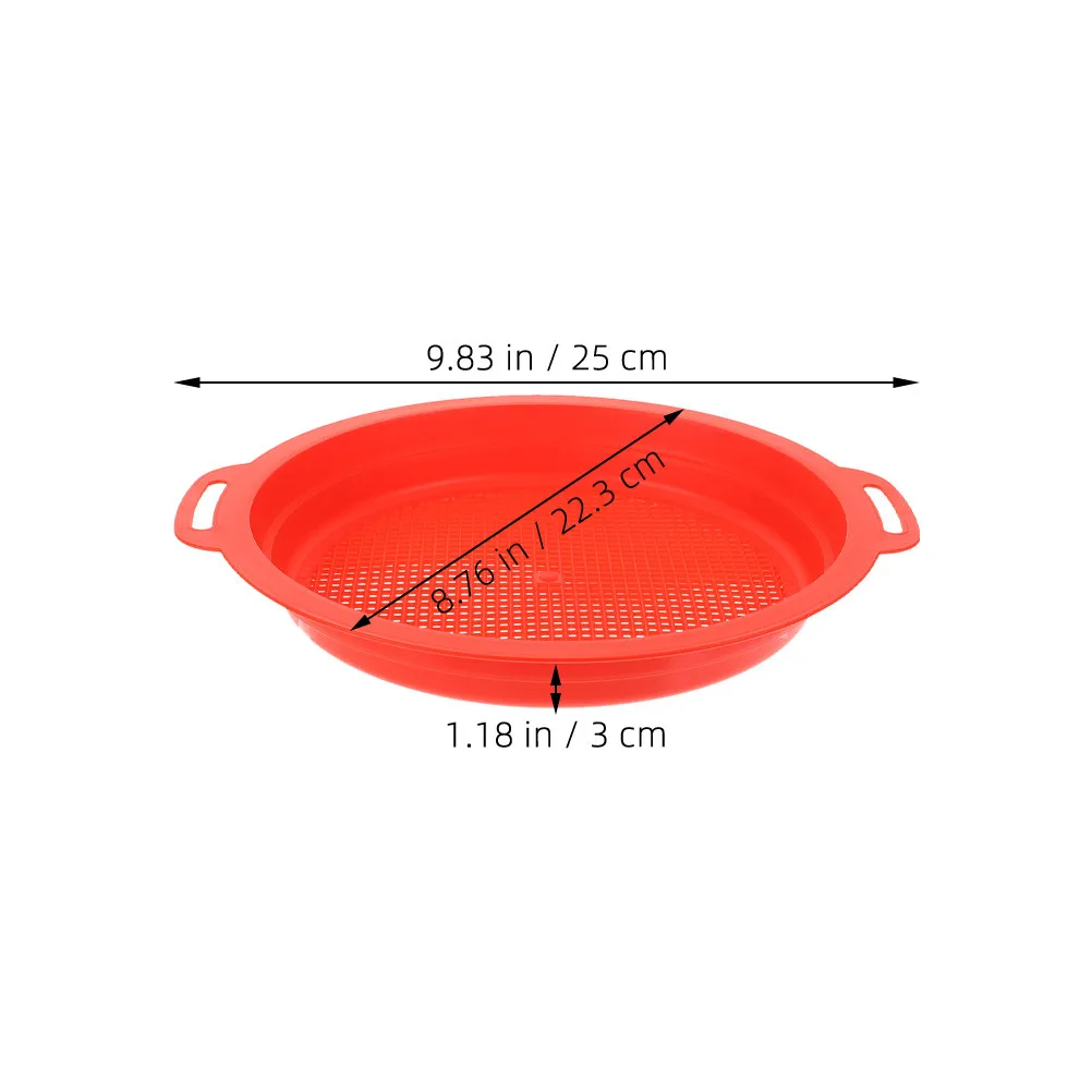 2Pcs Sand Sifter Beach Mesh Filter Bright Color Plastic Sand Sieve for Kids Summer Outdoor Beach Plaything