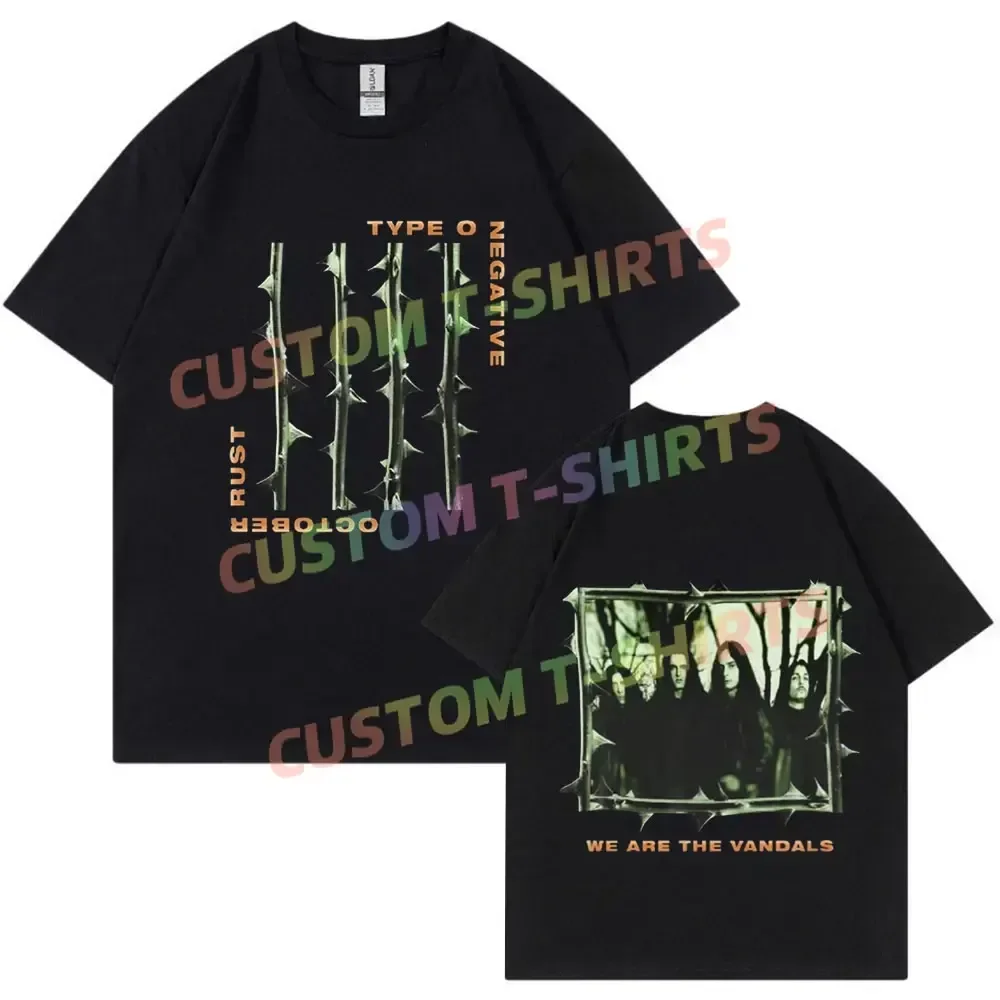

Type O Negative October Rust T-shirt Gothic Metal Rock Band T Shirt Summer Men's Cotton Oversized Vintage Short Sleeve T-shirts