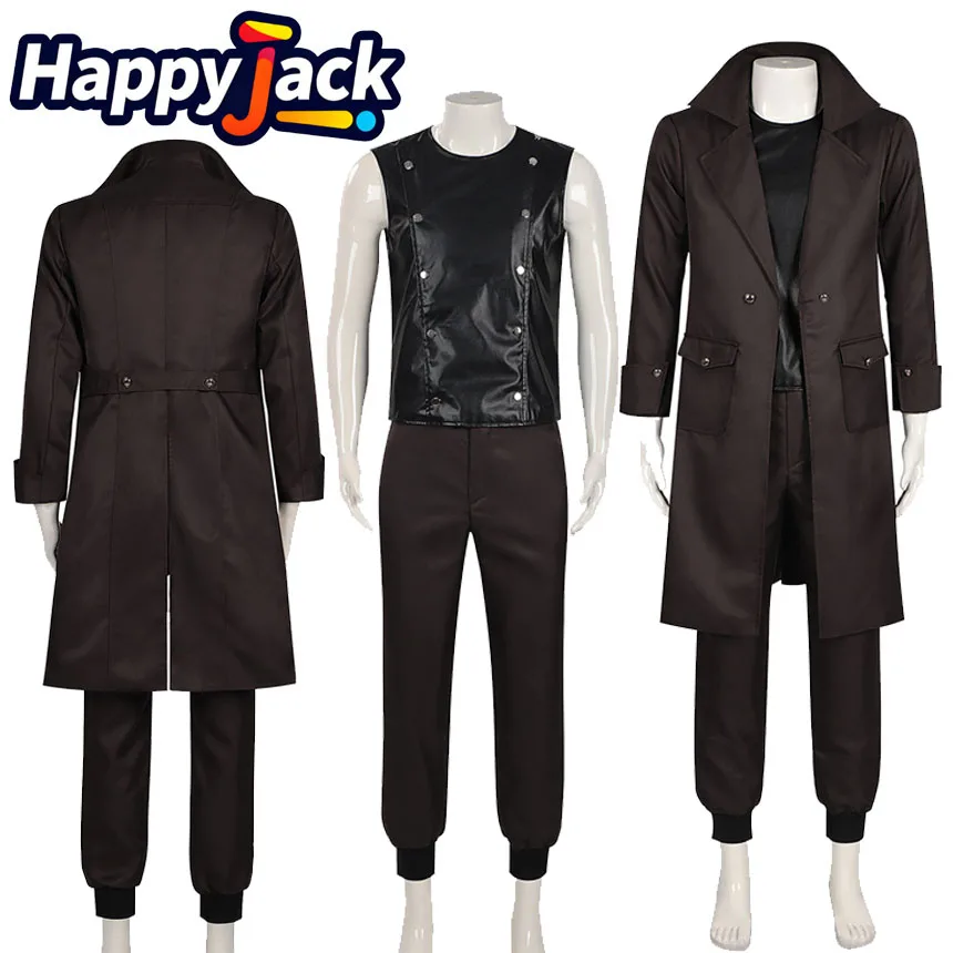 

Noir Cosplay Costume Movie Fantasy Adult Men Shirt Pants Coat Mask Outfits Halloween Carnival Disguise Party Disfraz Suit
