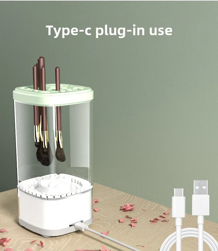 Makeup brush automatic cleaning machine