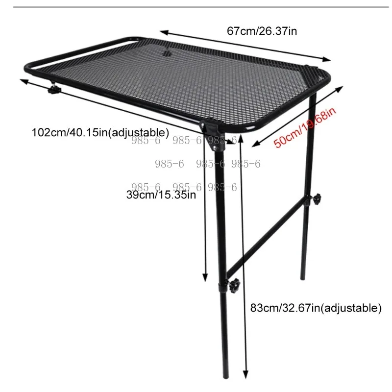 Portable Car Wheel Folding Table Adjustable Elevating Storage Rack Outdoor Camping Picnic Multifunctional Table