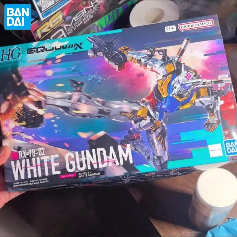 

Bandai White Gundam Action Figure Mobile Suit Gundam GQuuuuuuX Anime Model Toys for Boys HG /144 Brand New in Stock