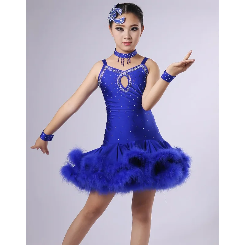 

Newest style Girls Latin Dress Dancewear Competition Children samba Dancing Costume Cha-Cha salsa tango Dance dress For Girls