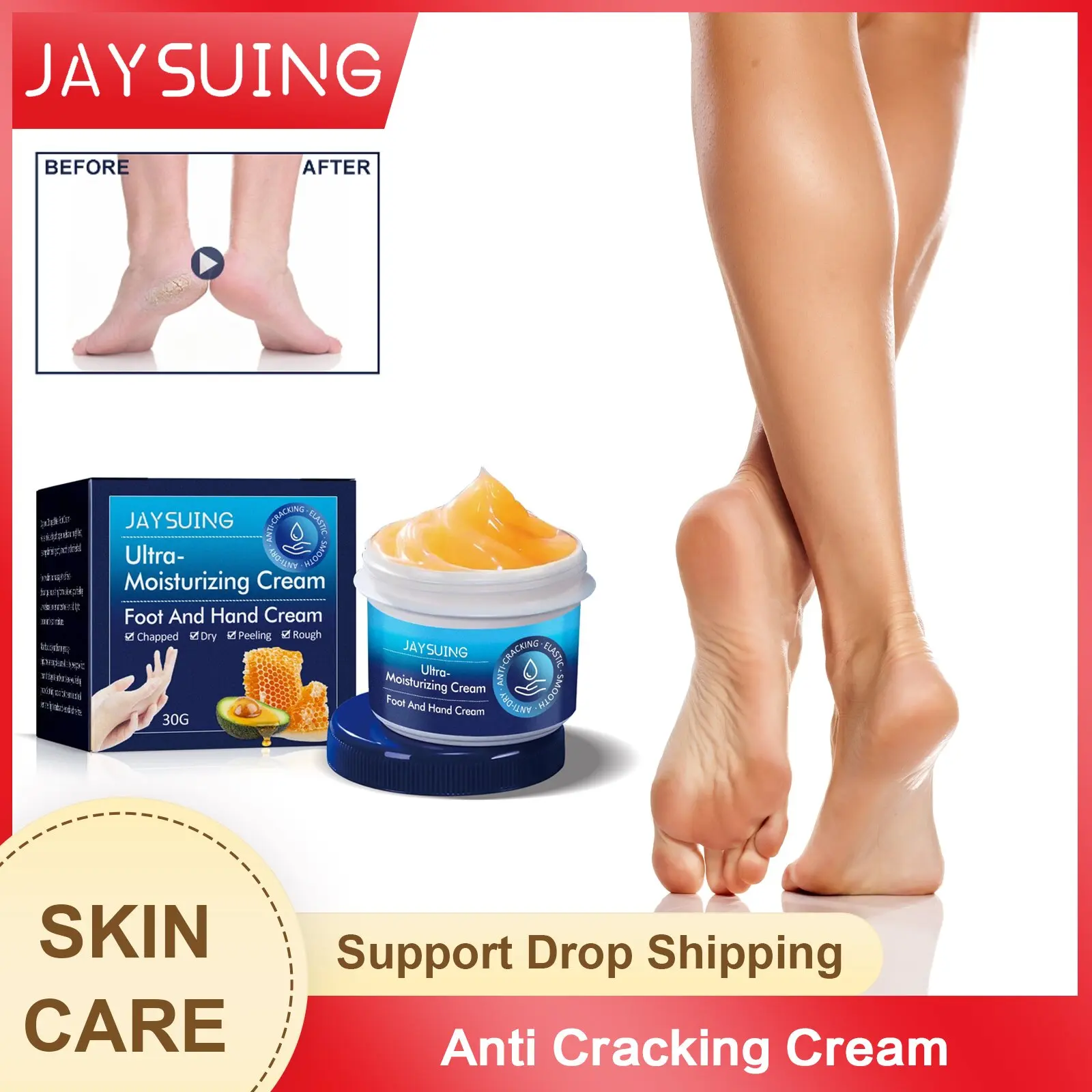 

Dry Crack Peeling Cream Anti Cracking Nourishing Dryness Repair Calluses Prevent Chapping Exfoliator Moisturizing Chapped Cream