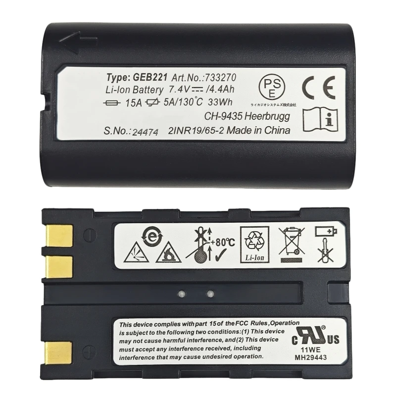 bateria geb221 compativel para estacoes totais leica instrumento de pesquisa com logotipo 74v 4400mah ts02 ts06 ts09 tps1200 alta qualidade 01