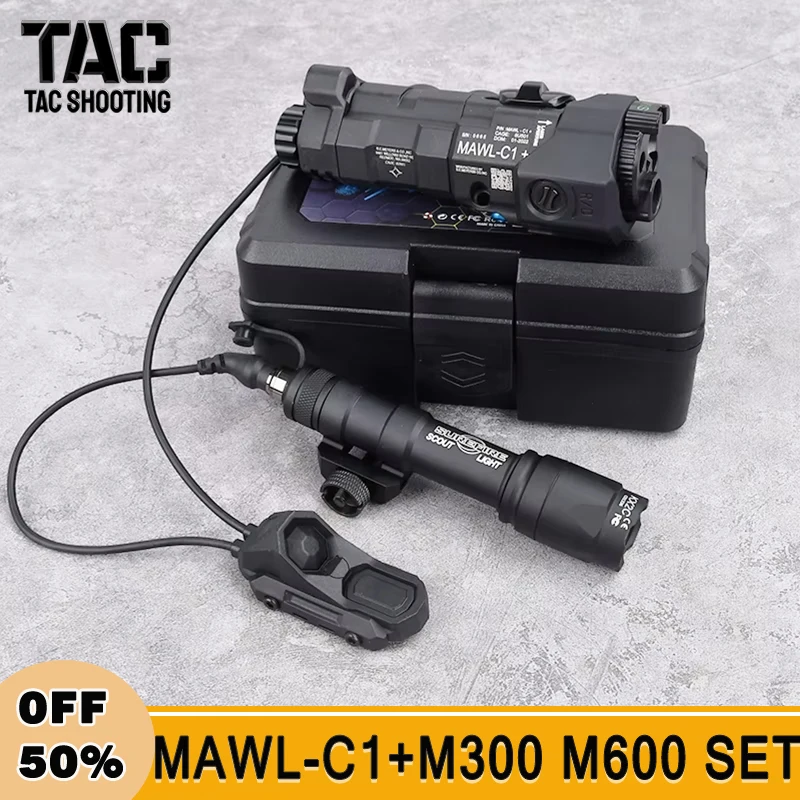 

Tactical MAWL-C1 Airsoft Red Blue Green Dot Laser IR MAWL LED Weapon Light SF M300A M600C High Power Hunting Flashlig Accesories