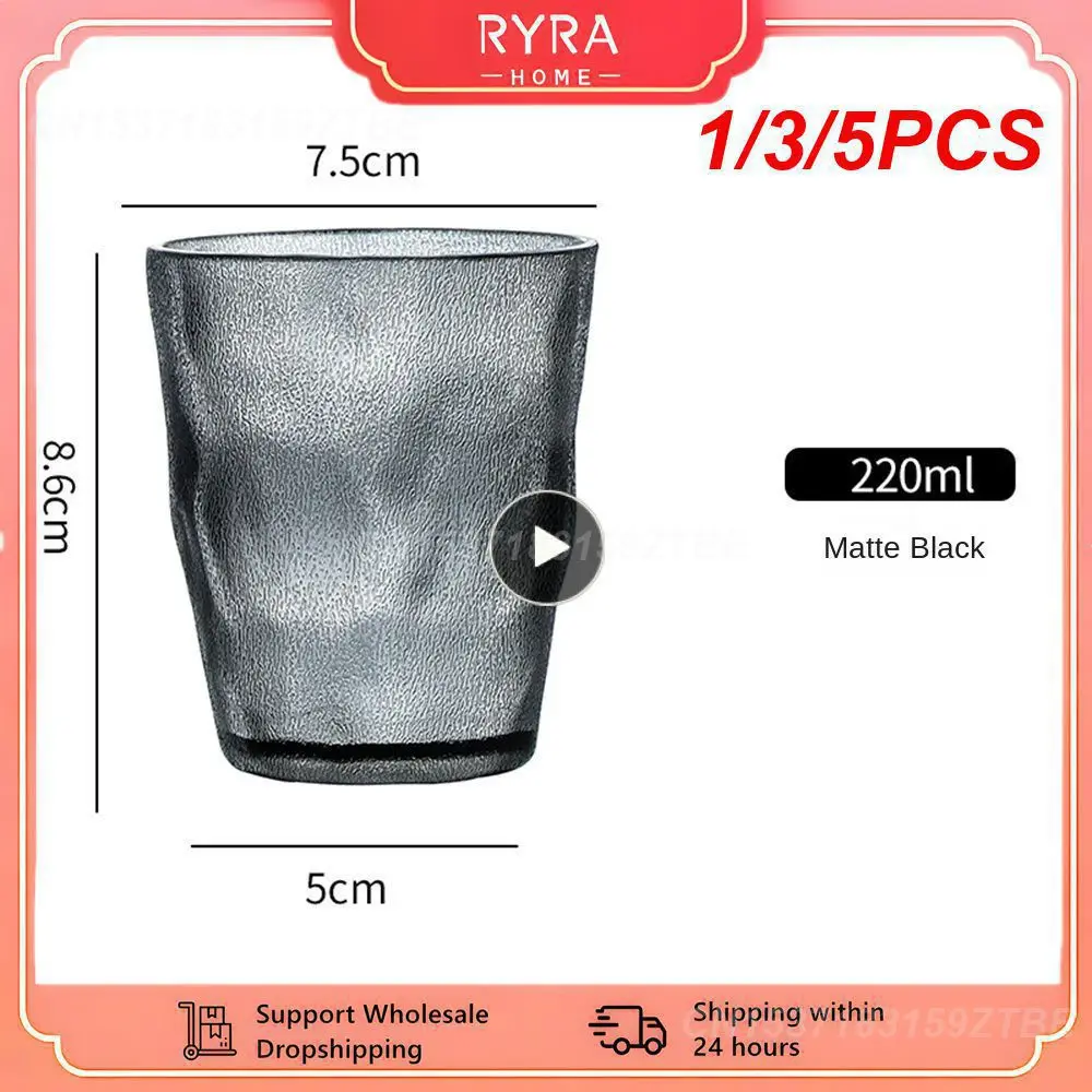 1/3/5PCS Portable Glasses 2023 Glacier Cup Frosted Beer Cup Color Transparent Household Water Cup Restaurant Acrylic Cup