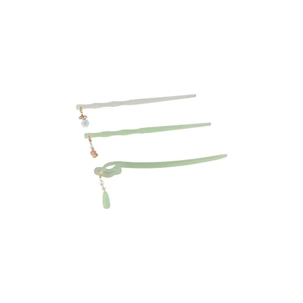 

Hair Clip For Girls Acetate Braided Hairpins New Headdress Women Hairpins Hanfu Hair Sticks Chinese Hair Fork Leaf Pendent