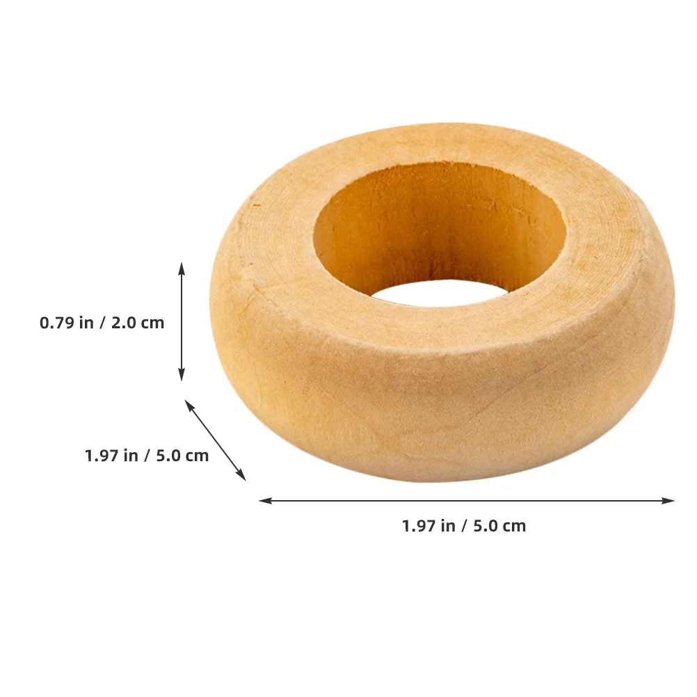 

20Pcs Wooden Napkin Rings Sturdy Practical Long Lasting Elegant Pastoral Style Handicrafts Table Decoration Wood Napkin Rings