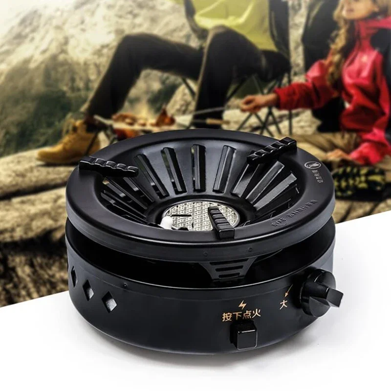 

Portable Outdoor Camping Stove, Liquefied Gas Windproof Stove, Mobile Kitchen for Water Boiling, Tea Making, Picnic Cooking