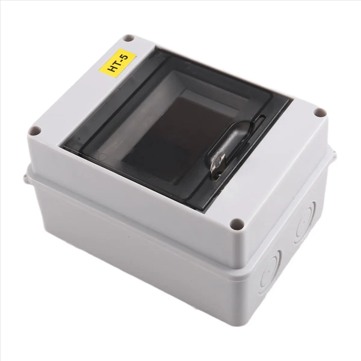 

HT Series Junction Box 5WAY IP65 Waterproof Distribution Box Outdoor Plastic Electrical with Lock for Circuit Breaker-BCBW