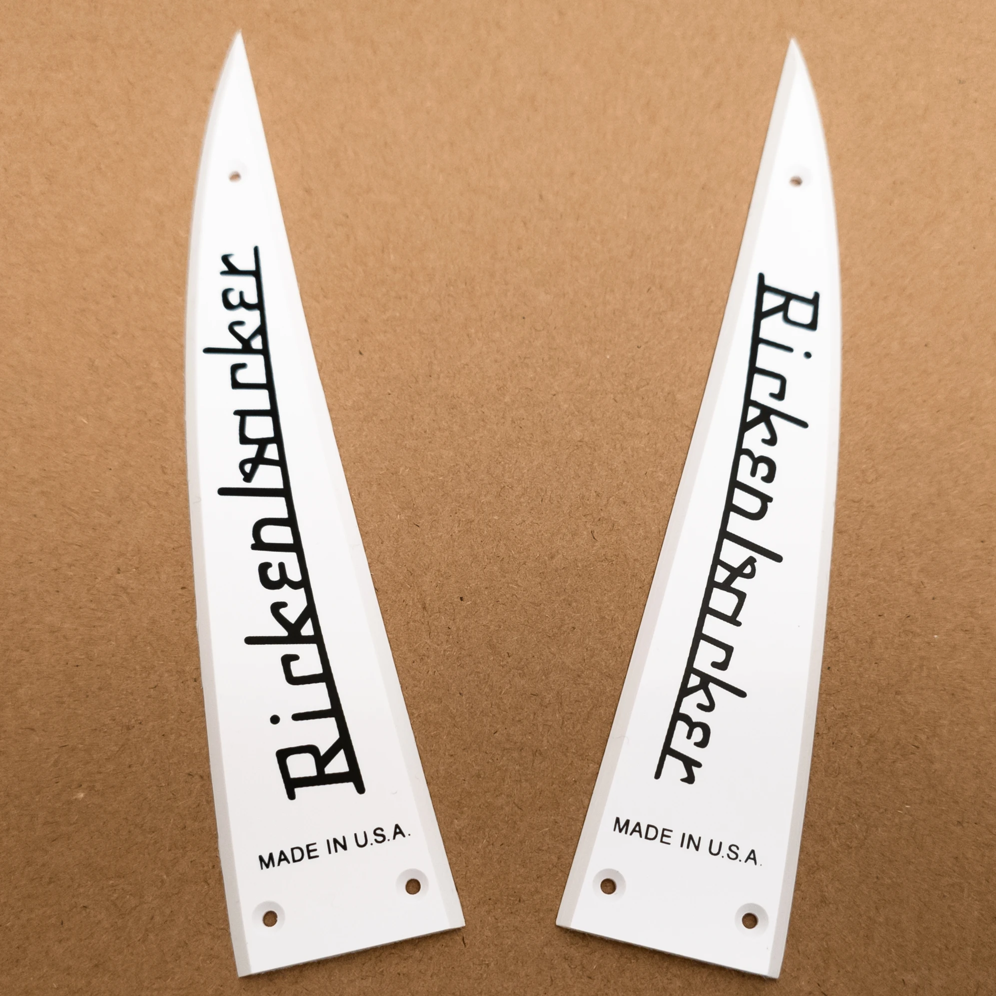 Guitar Truss Rod Cover Compatible with Ricken Bass & Electric Guitar, White Replacement with Screws
