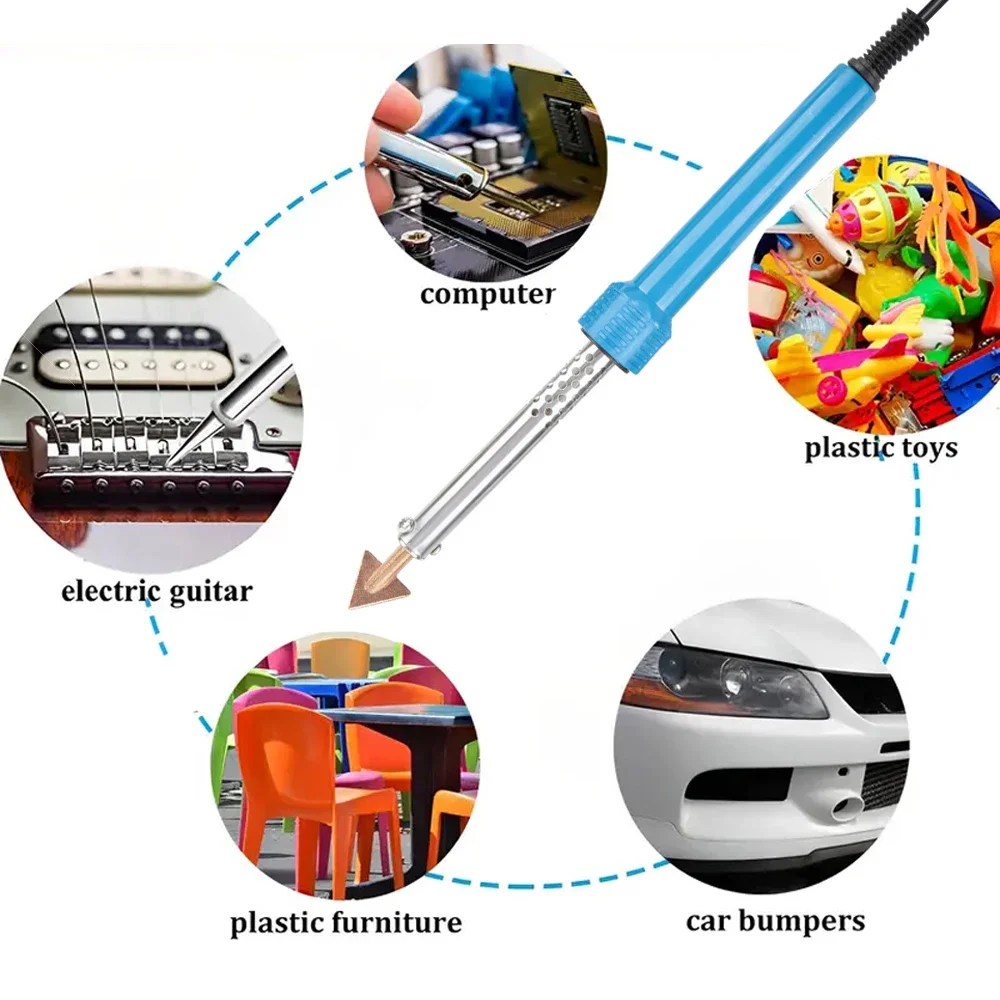 Portable Car Plastic Welding Hot Iron Stand And Wire Brush Repair Kit Repair Plastic Soldering Iron Car Bumper Welding Machine