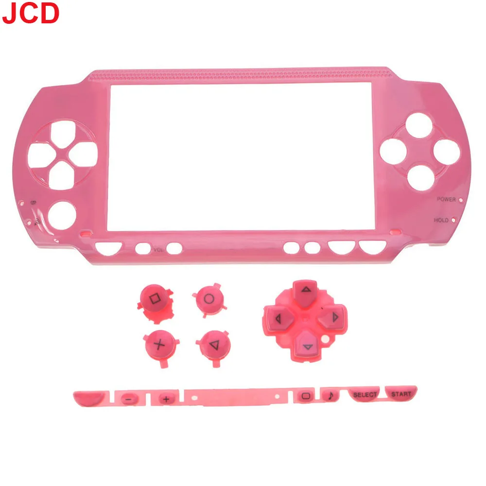 JCD 1set Front Housing Shell Cover Case For PSP1000 PSP 1000 Game Console + Select Start Button Key Kit Replacement