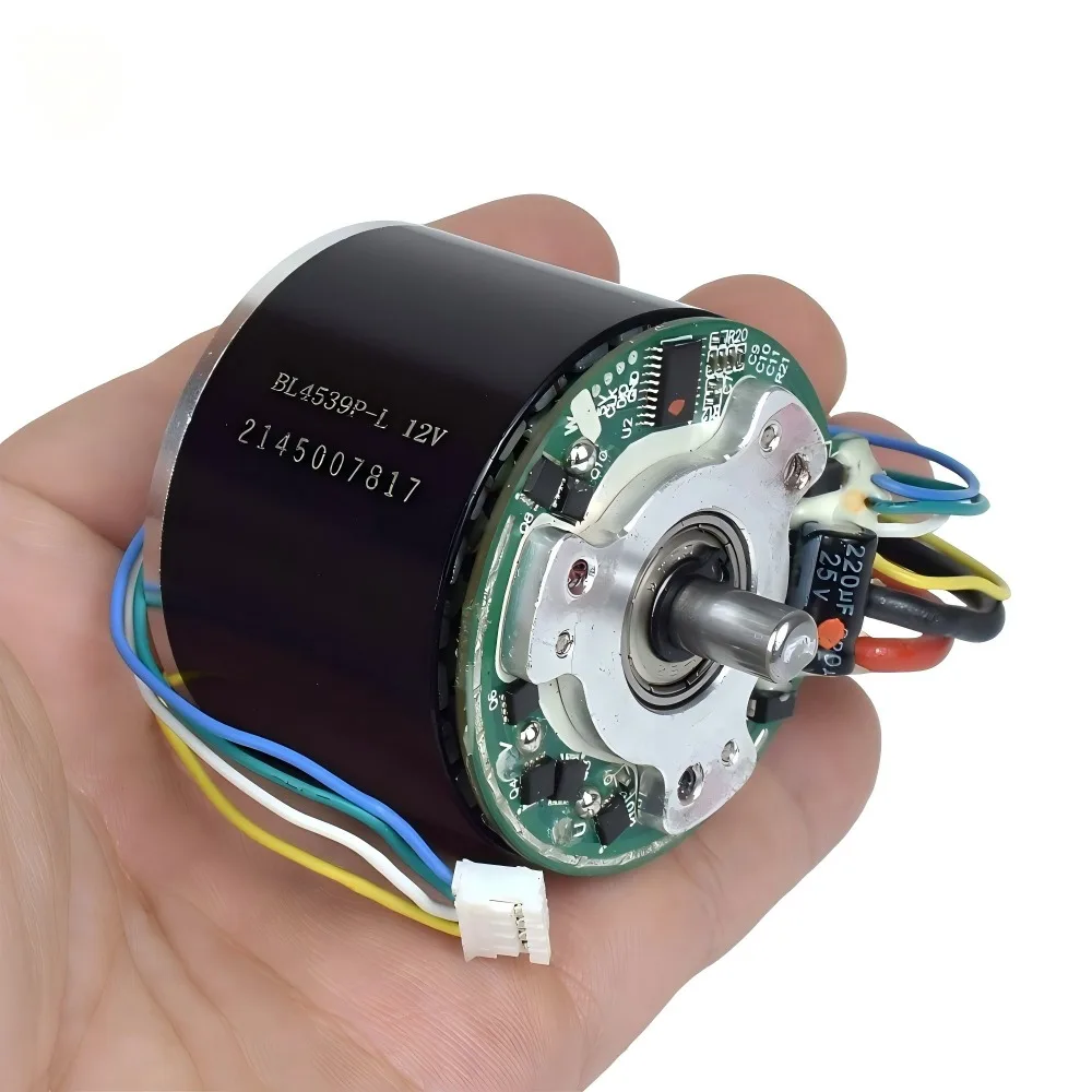 For Industrial/DIY – 12V DC Brushless Motor, Strong Neodymium Magnet, Large Torque, 6mm Shaft, 2440RPM, High Performance, Compac