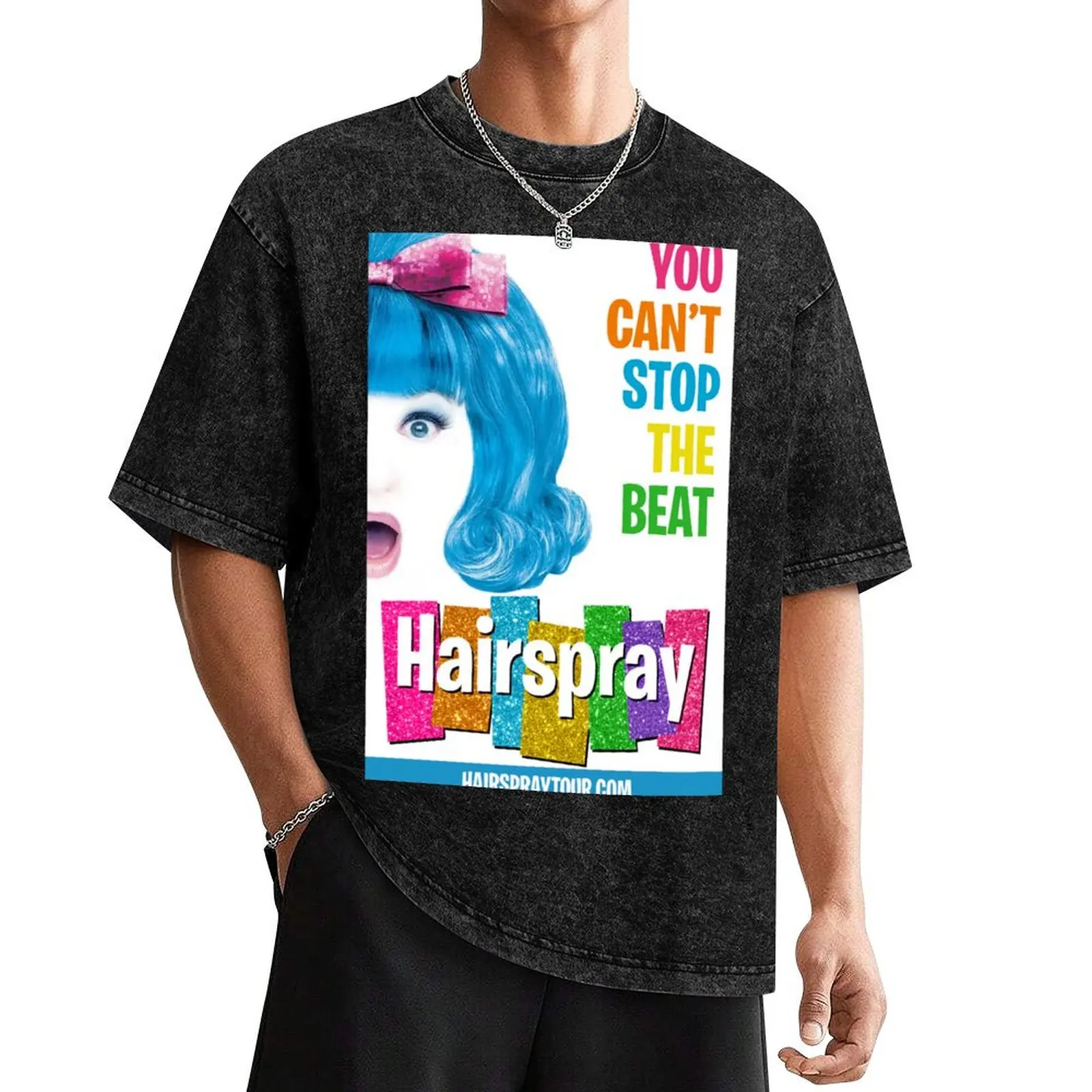 Hairspray Tour Poster T-Shirt aesthetic clothes boys whites quick drying Men's cotton t-shirt