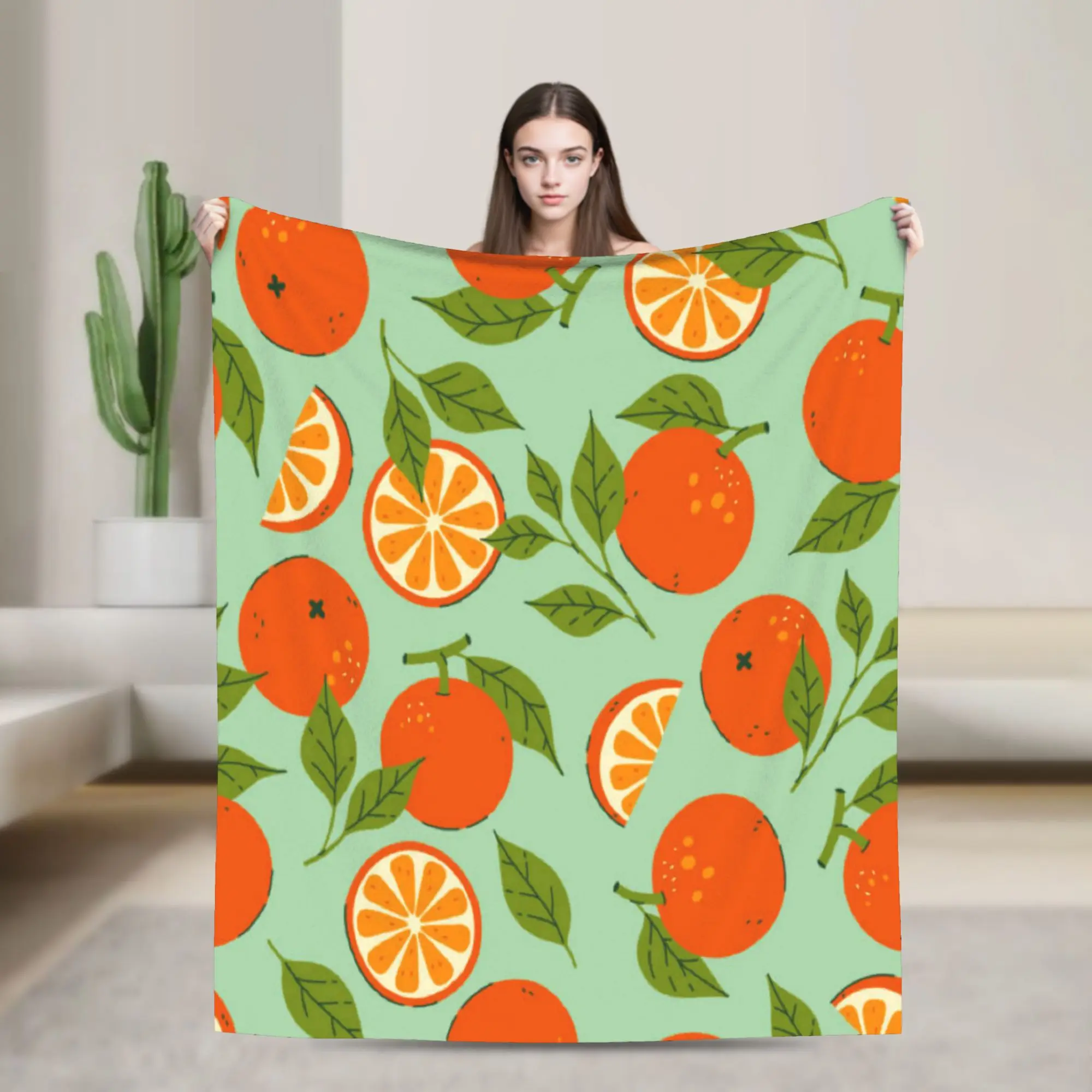 Cute Fruit Vegetable Blanket  Soft Warm Street Trend Plush Throw Blanket For Child Bedroom Flannel Bedspread Bed Cover