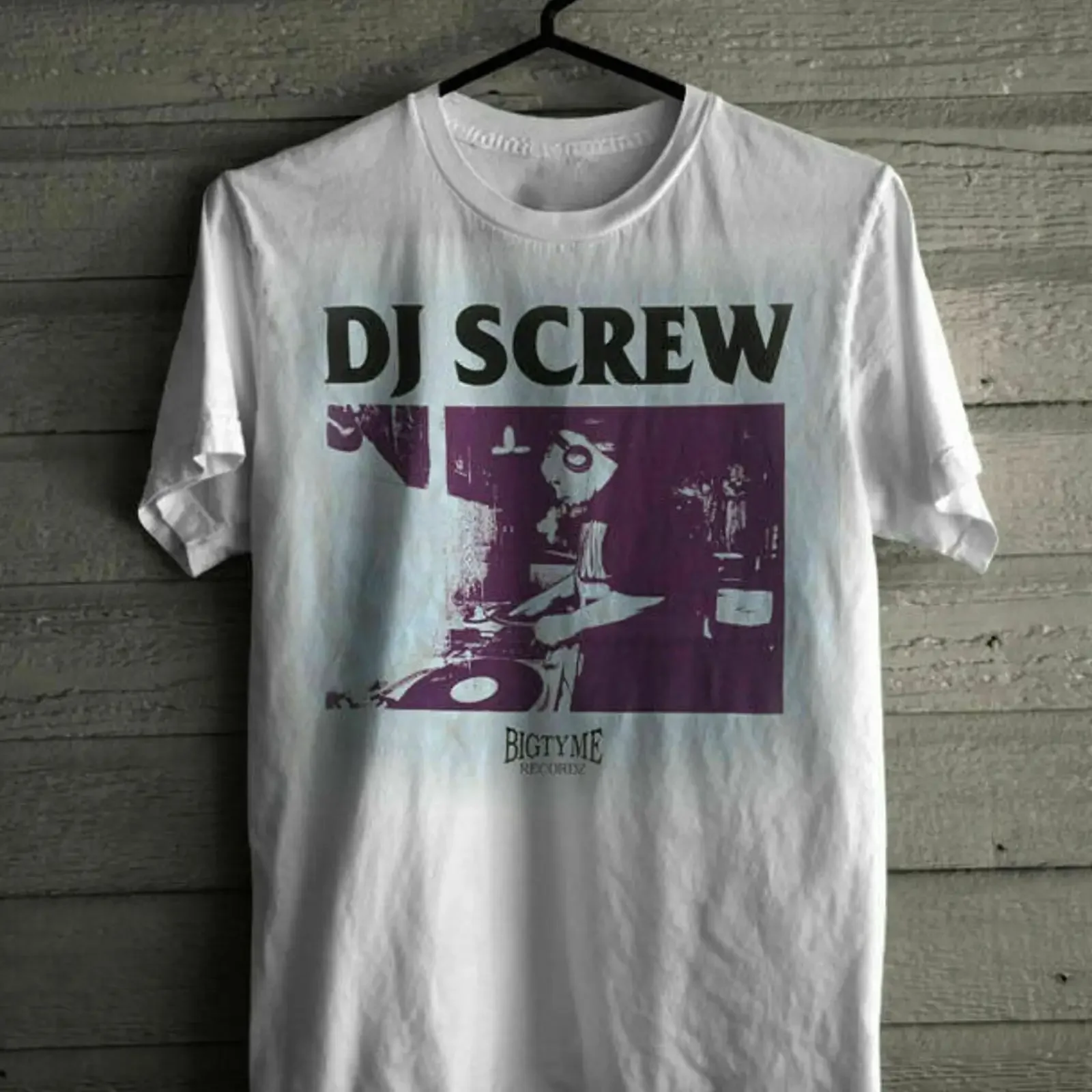 DJ Screw Bigtyme Records Hip Hop Men amp 39 s T shirt vintage Washed Versatile Stylish Breathable designer clothes graphic