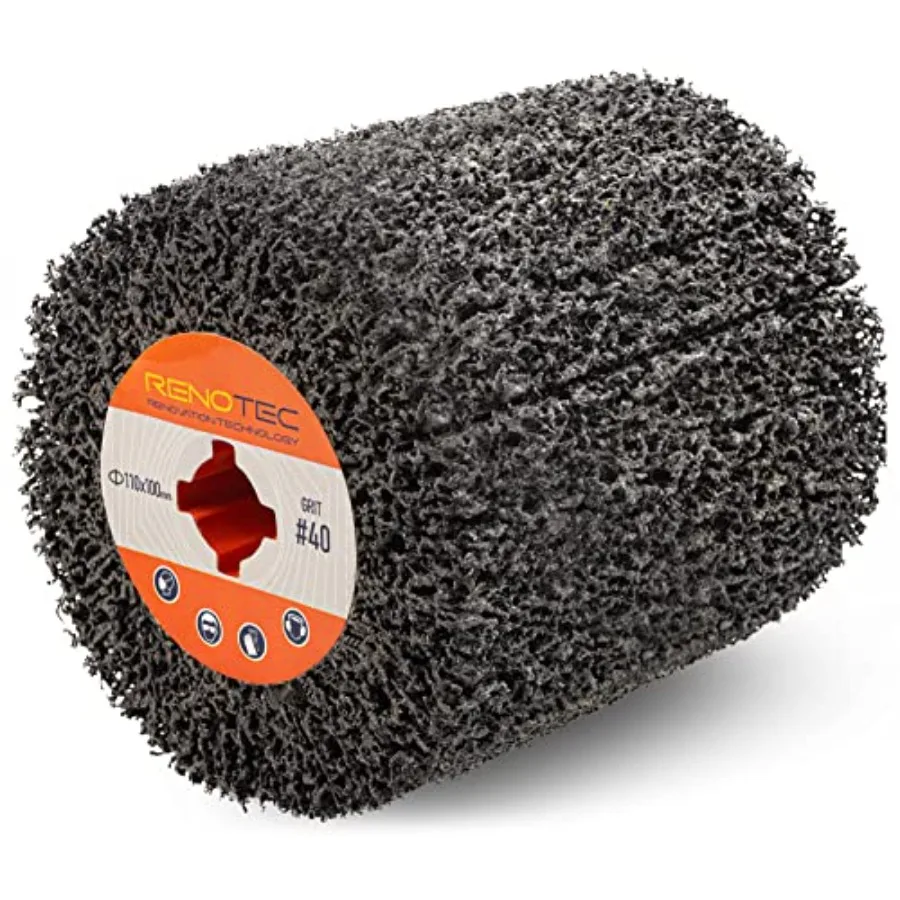 

Black Cleaner Flap Wheels Strip Drum 110x100mm 4 inch for Pickling Removing Rust Paints Enamels Oxidations for Burnishing Polis