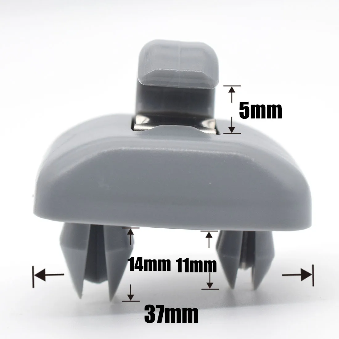 1/2Pcs Car Sun Visor Clip Gray Interior Hanger Hook Clip Bracket for Audi A1 A3 S3 A4 S4 Allroad A5 S5 Q3 Q5 8U0857562A Grey