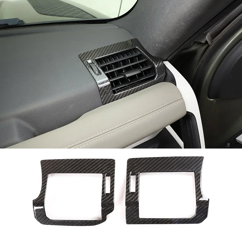 

For Land Rover Defender 110 2020-2025 Real Carbon Fiber Car Dashboard Side Air Outlet Decorative Frame Sticker Car Accessories