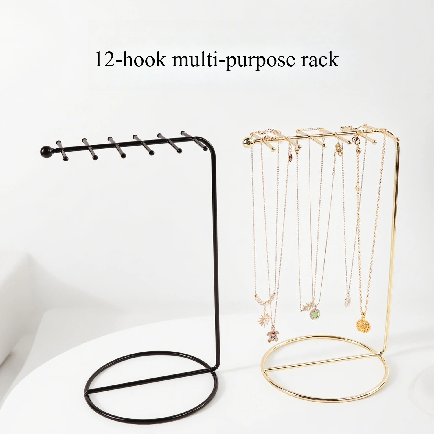 Metal Plated Desktop Jewelry Stand Display Necklace Stand  Jewelry Storage Tower for Hanging Pendants Earrings Bracelet Rings