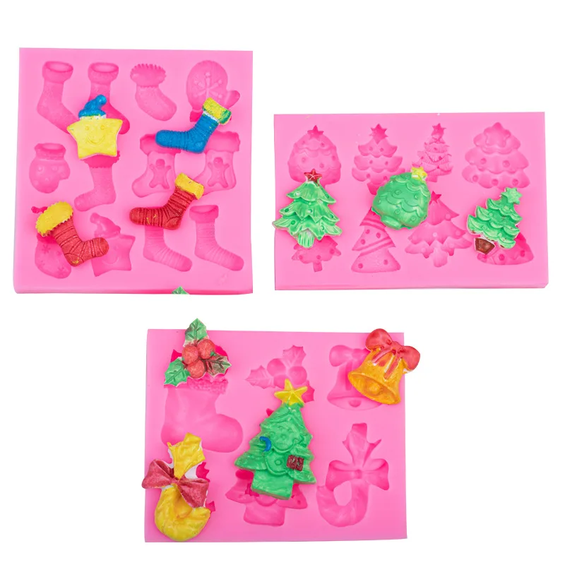 Christmas Colltion Kitchen Ware Dahlia Cooking Tools Chocolate Of Cake Decorating Silicone Mold Baking Fondant Candy Sugar