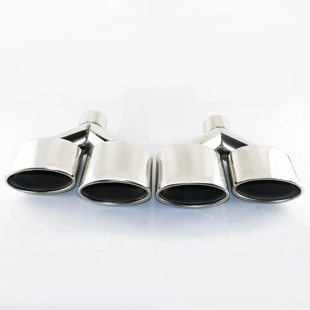1 peça pontas de escape silenciador de carro tipo y ponta de escape dupla oval para w204 c-class modificar c63