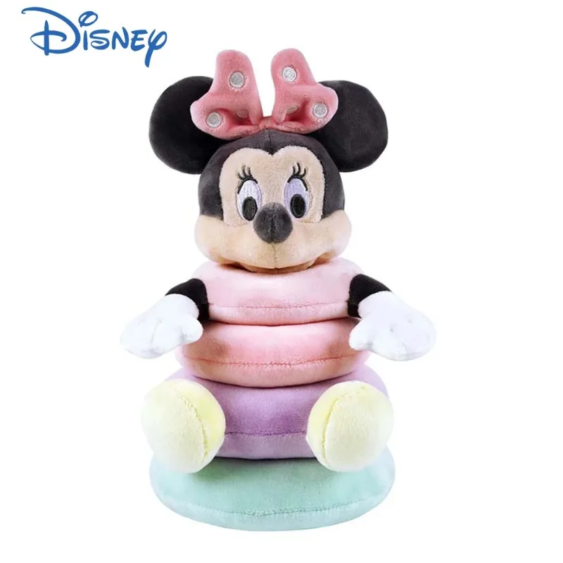 Disney Mickey Minnie Winnie Brinquedos De Pelúcia Empilhados, Desenvolvimento Intelectual, Pai-Filho Acompanhando Criança, Aniversário Presentes De Natal