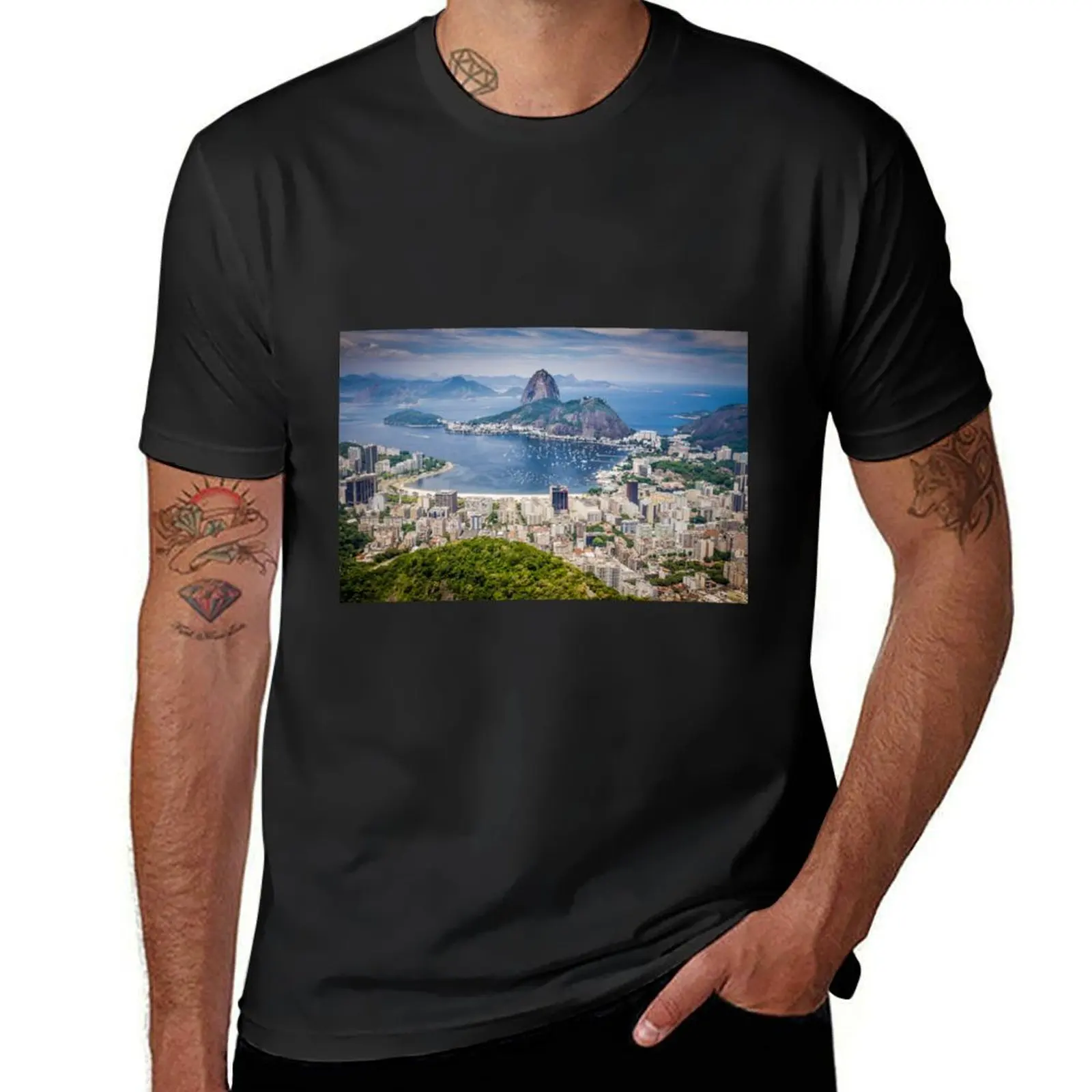

Rio de Janeiro aerial view T-Shirt customizeds cute clothes heavyweight t shirts for men