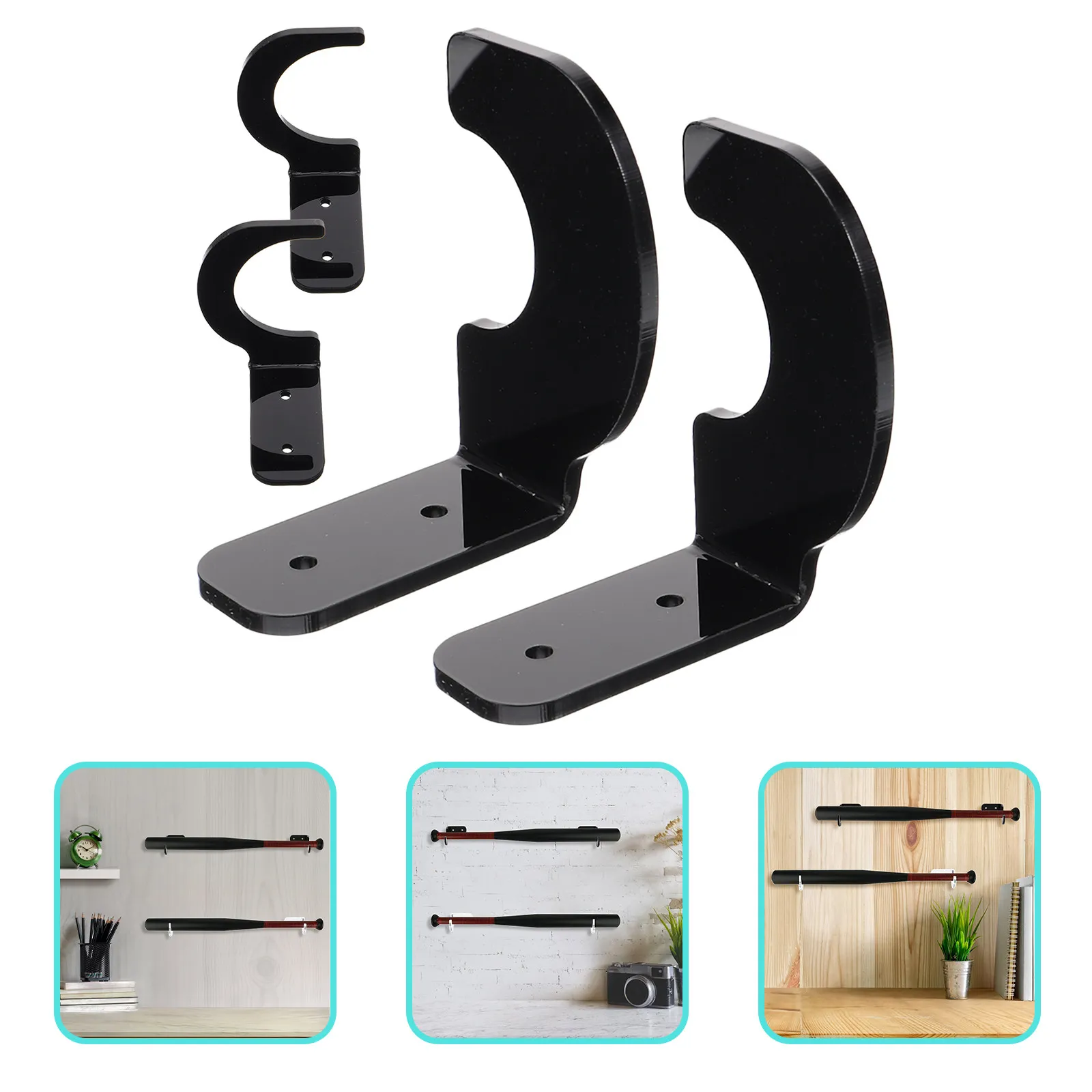 Baseball Bat Display Holder Accessories Stand Mount Rack Storage Mounted Hanger