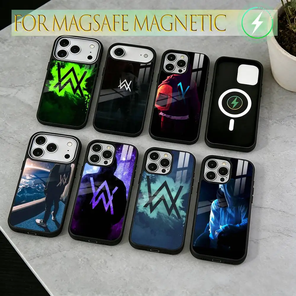 

alan walker Phone Case For iPhone17,16,15,14,13,12,11 Plus,Pro Magnetic For Magsafe Wireless Charging