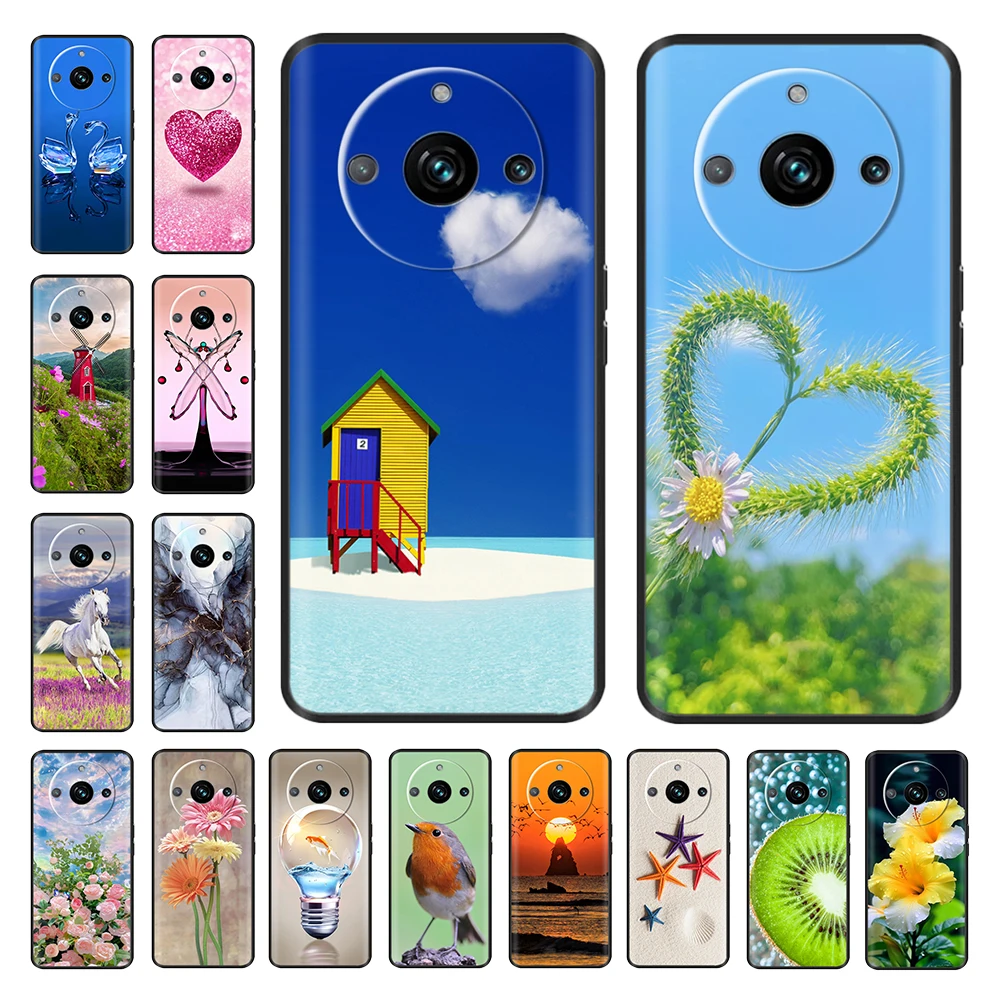 For Realme 11 Pro Case Luxury Painted Back Cover Silicone Soft TPU Phone Case For Realme11 Pro+ Plus Funda For OPPO Realme 11 5G