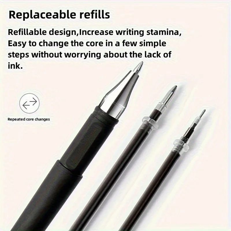 Bulk Pack 5/10/20pcs 0.5mm Fine Tip Quick-Drying Gel Pens Black Ink Office School Supplies Ideal for Business And Educational Us