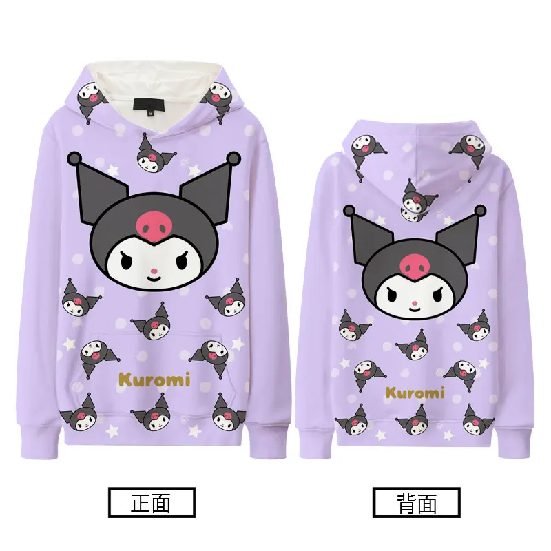 Bluza z kapturem HelloKitty Kulomi dla kobiet Sanrio Melody laurl Dog-markowe ubrania dla dziewczynek płaszcz