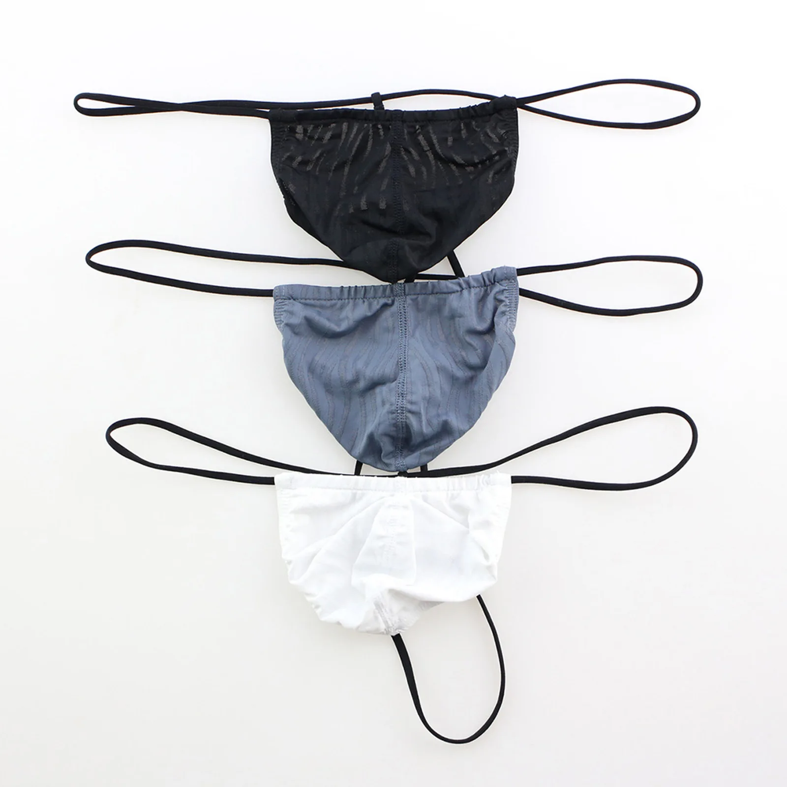 

【GWH_51】Men's Underwear 3D U Pouch String Briefs Wavy Low Rise Sexy Underpants