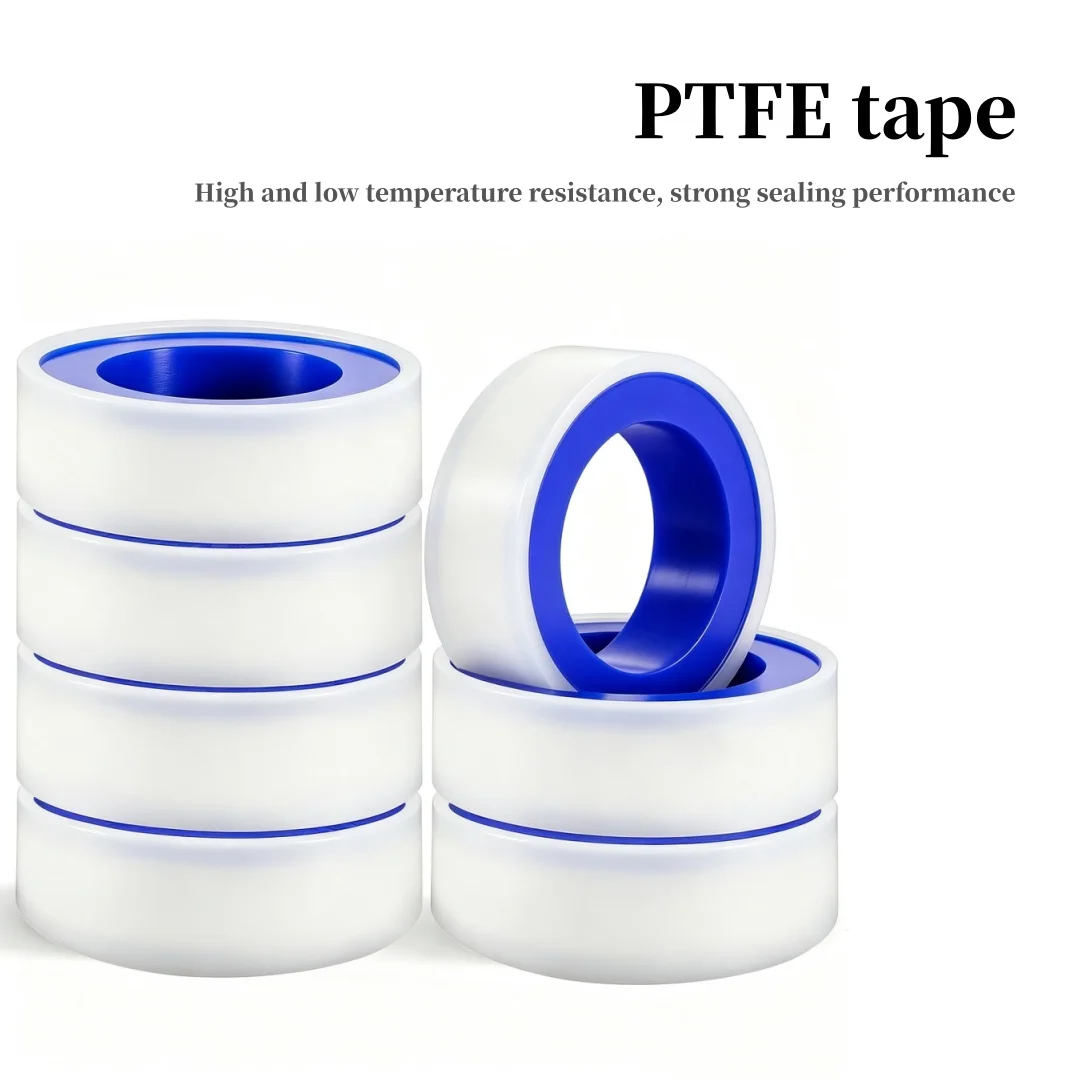 10 Rolls Premium Plumbers Tape, Teflon Tape, PTFE Thread Seal Tape, High-Density Thread Sealant, for Shower Head, Water Pipes