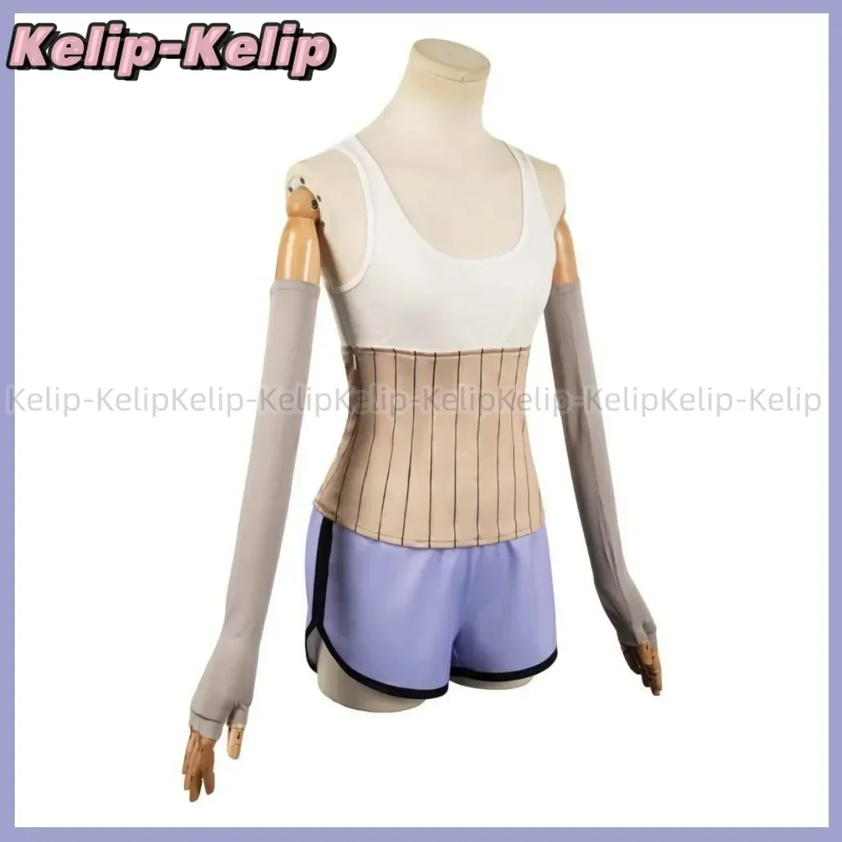 Anime Dandadan Seiko Ayase Cosplay Costume DAN DA DAN Stripe Tops Shorts Uniform Wig Woman Sexy Cute Carnival Halloween Suit