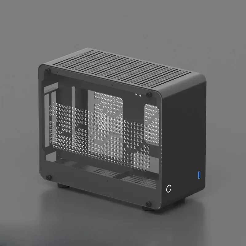 

C2 computer case, mini air-cooled A4 itx transparent