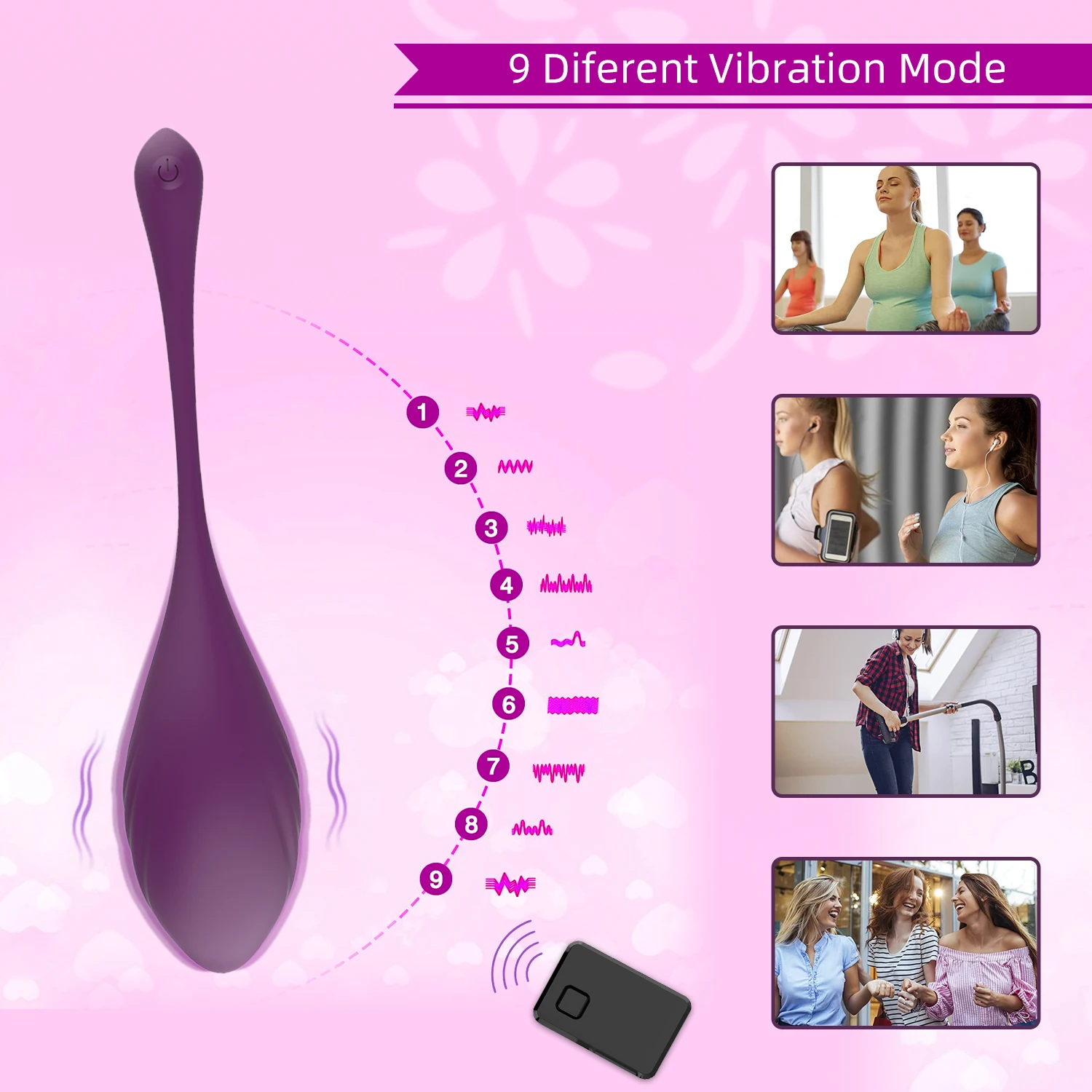 9 Speeds App Control Bluetooth Vibrator Vagina Ball Vibrating Egg Clitoris Stimulation Female Masturbation Sex Toys for Women