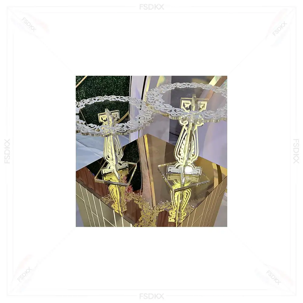 Wedding Props Split Type Clear Acrylic Cake Table Home Party Bouquet Festival Events Stage Decoration