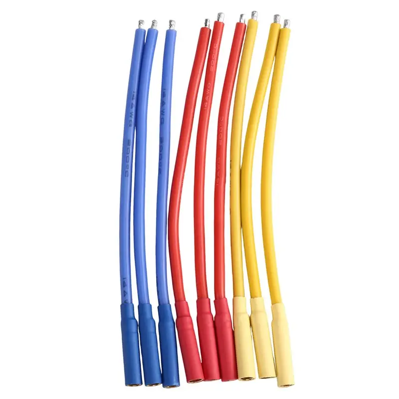EYFL-Silicone Wire 14AWG 9PCS 4.0Mm Banana Plug Female ESC Motor Extension Cable For RC Car Boat Drone 100Mm