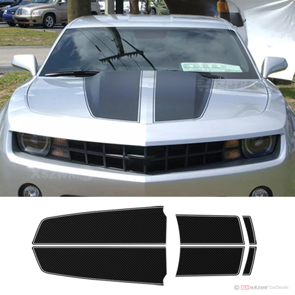 

2010-2013 For Chevy Camaro Rally Racing Stripes Graphics DECAL Pro Vinyl 25T Decals Trunk Optional Spoiler Rear Bumper