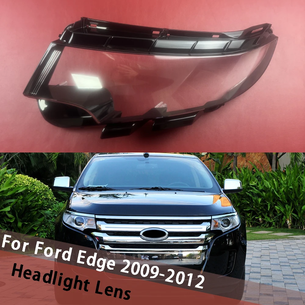 

For Ford Edge 2009 2011 2012 (Black Edge) Headlamp Transparent Cover Lampshade Lamp Shade Headlight Shell Lens Plexiglass