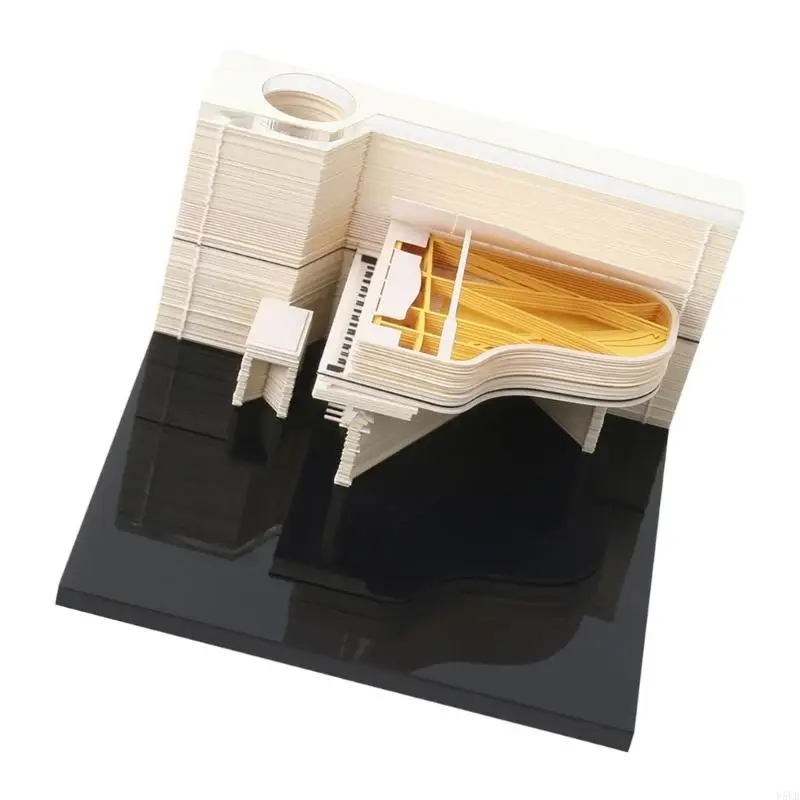 Y5LB Tall Quality 3D Piano Theme Weekly Note Pad Desk Decoration For Computer Study Room 4